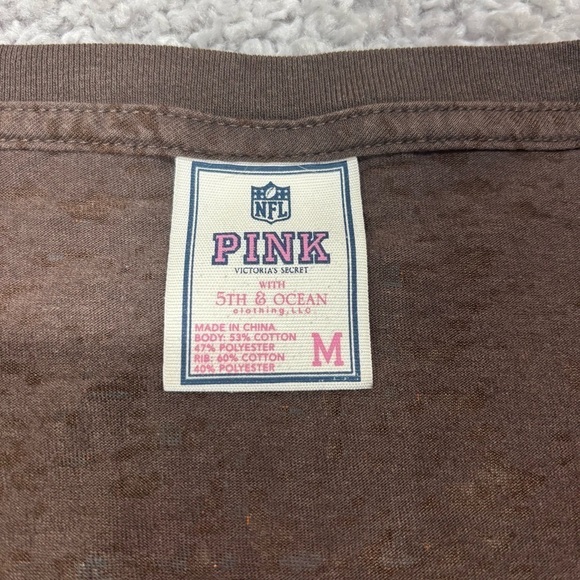 Cleveland Browns Shirt Womens Medium Vneck Tee Football Helmet NFL Burnout Party - Picture 3 of 5